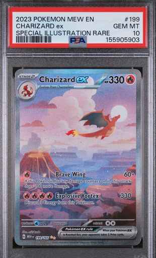PSA 10 Charizard sample slab